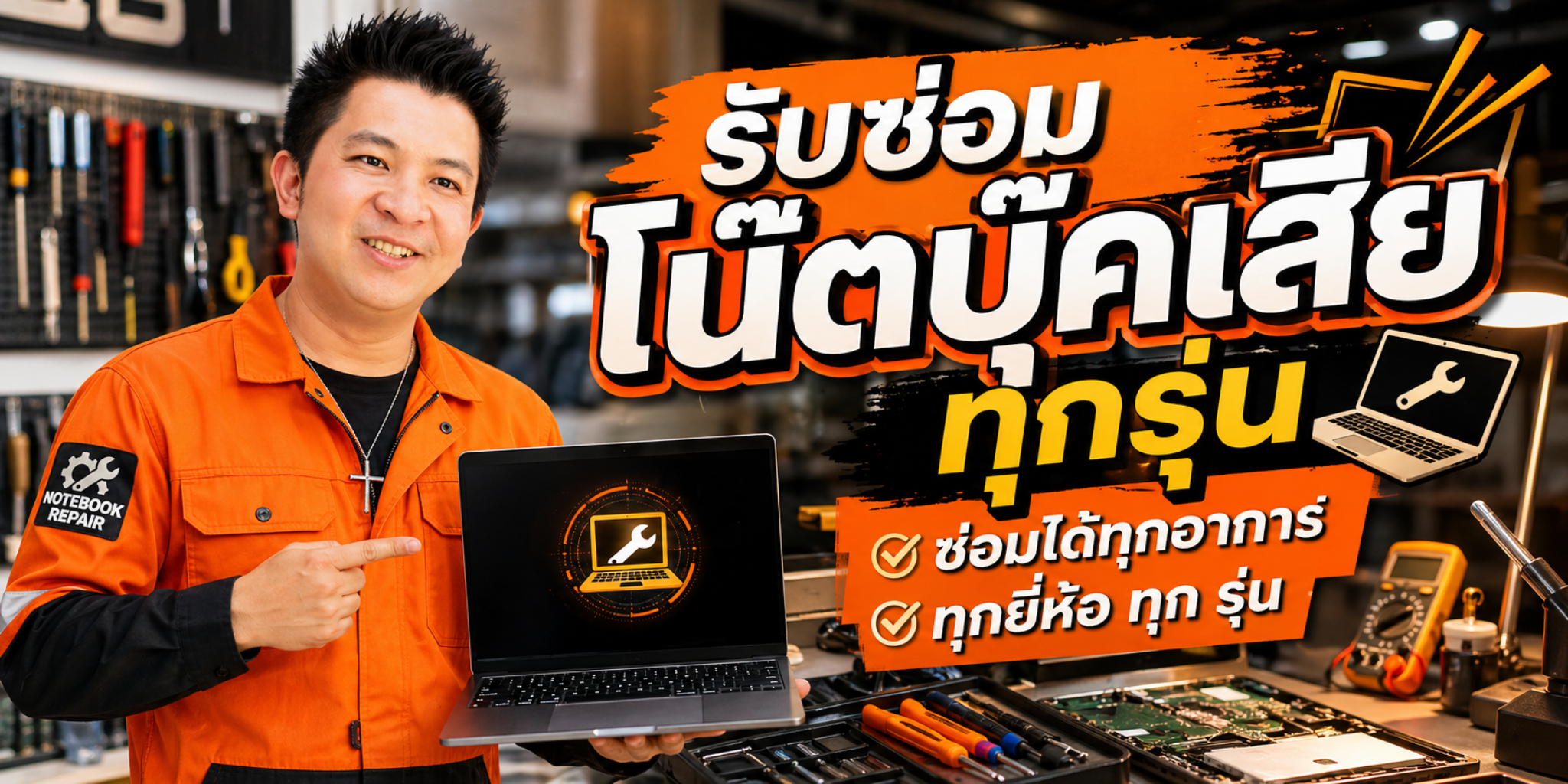 รัรับซ่อมโน๊ตบุ๊คเสียทุกรุ่น